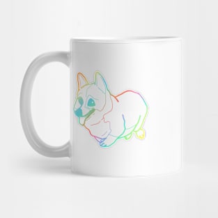 Holographic fat corgi magnet 2 Mug